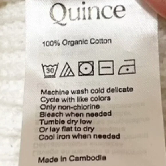 Quince Fisherman Medium Cotton Chunky Crewneck Sweater EUC - Picture 5 of 5